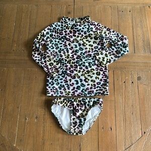 Little peixoto leopard rash guard swim suit